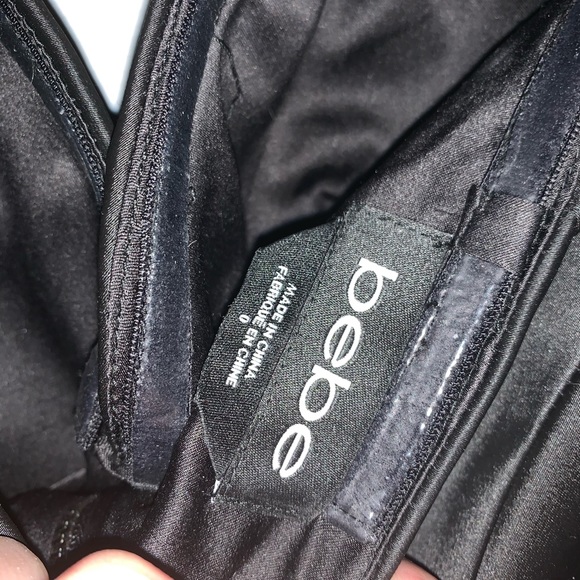Bebe strapless black dress. Size 0. Wore once - Picture 3 of 4